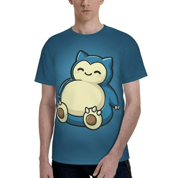 Snorlax T Shirt For Men Women, Graphic Print Casual Unisex Short Sleeve Summer Funny Top Tees Shirt
