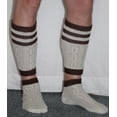 thumbnail image 2 of 2 Piece Long Embroidered German Lederhosen Socks Cream / Green, 2 of 2
