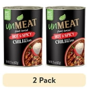 (2 pack) unMEAT Hot & Spicy Chili with Beans, 15 oz Can, Plant-Based, High Protein