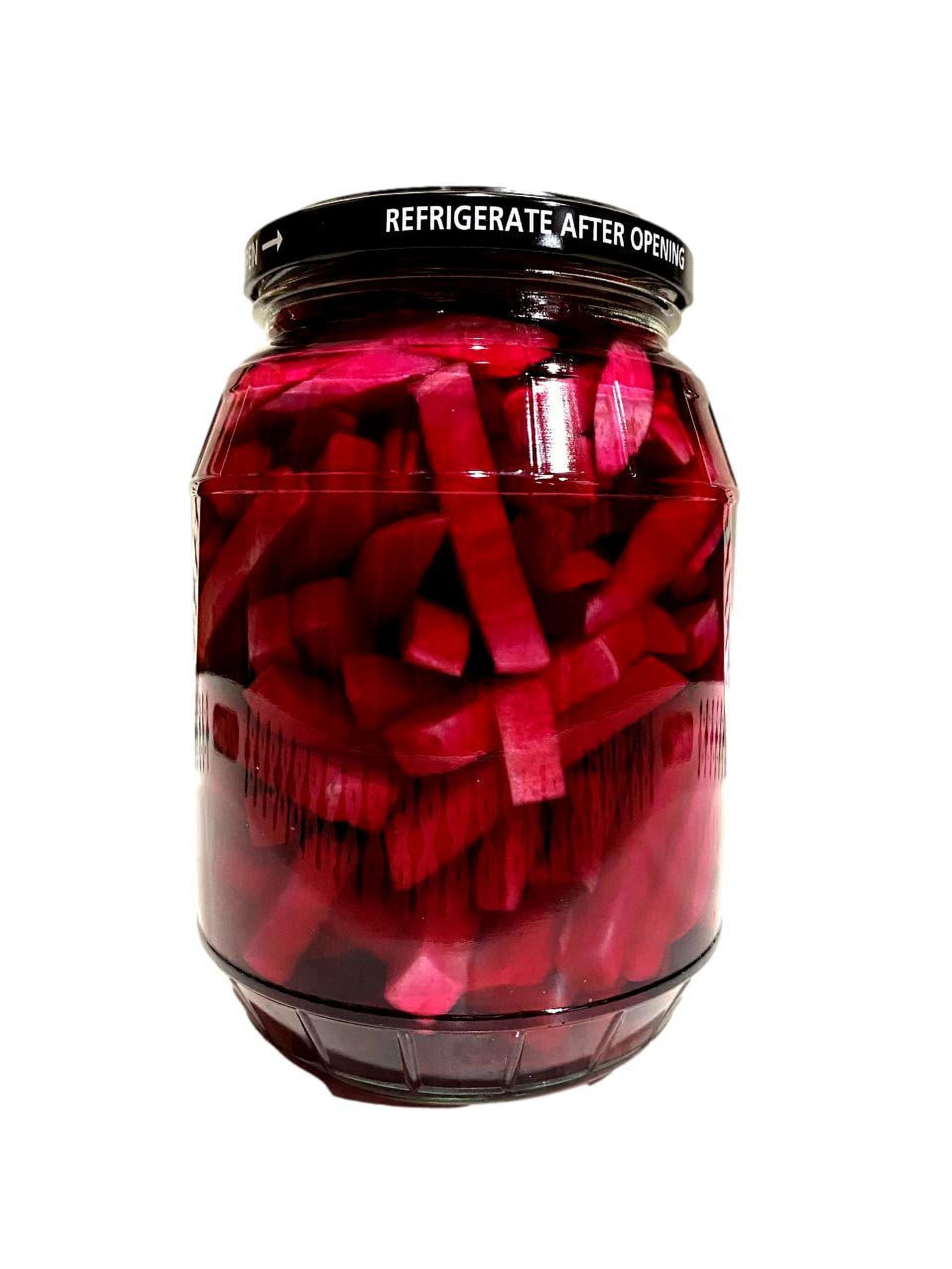 Pickled Turnips Lebanese Style One (1) Single Glass Jar 32oz - Drain Wt. 16oz