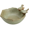 thumbnail image 3 of MyGift Decorative Green Ceramic Serving Bowl, 2 Birds Garden Design, 3 of 5