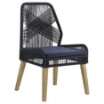 thumbnail image 3 of Nakia Woven Rope Dining Side Chairs Dark Navy (Set of 2), 3 of 13