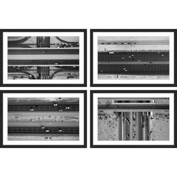 Traffic Lanes Quadriptych
