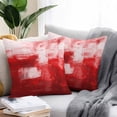 thumbnail image 3 of Outdoor Pillow Cover Abstract Oil Painting Set of 2 Waterproof Throw Pillowcases Red Decorative Patio Furniture Pillows for Couch Garden Indoor & Outdoor Use, 3 of 9