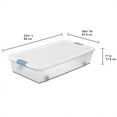 thumbnail image 2 of Sterilite 14988004 56 quart Plastic Latching Box, White, 4 Count, 2 of 12