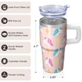 thumbnail image 3 of 20OZ Unicorn Cup with Ergonomic Handle and Straw Double Wall Stainless Steel Insulated Tumbler Coffee Mug Great Gifts for Women Mom Friends on Birthday Christmas Thanksgiving, 3 of 6