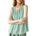 thumbnail image 7 of Women's Plain Sleeveless Tank Top Summer Oversized Crew Neck Basic Tee Tank Flowy Casual Boho Beach Vacation Tops Green, 7 of 7