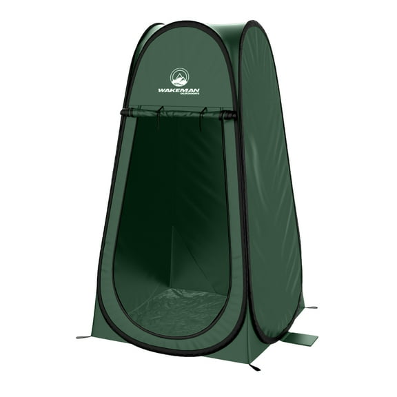 Wakeman Outdoors Pop-Up Pod - Portable Instant Privacy Tent Dressing Room or Shower Stall with Carry Bag, Green