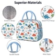 thumbnail image 4 of Womens White Cartoon Dinosaurs Leaves Footprints Pattern Lunch Box for Work,Insulated Lunch Bag for Women,Loncheras Para Mujer,Leakproof Adult Lunch Bag for Work,Beach,Travel,Picnic,Camping, 4 of 7