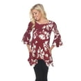 thumbnail image 2 of White Mark Women's Plus Size Blanche Tunic Top, 2 of 6