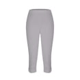 thumbnail image 4 of Gray Womens Pants Women's Fashionable and Casual High Waist Hollow Yoga Lightweight Comfortable Seven Point Pants Solid Color Soft Leggings Sweatpants Womens Fashion, 4 of 5