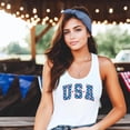 thumbnail image 5 of Bold USA Stars Tank Top for Women and Teens Patriotic 4th of July Sleeveless Shirt White Tank Top XX-Large, 5 of 6