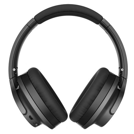 Audio-Technica - QuietPoint ATH-ANC700BT Wireless Noise Cancelling Over-the-Ear Headphones - Black