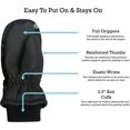 thumbnail image 3 of N'Ice Caps Kids Waterproof Thinsulate Mittens Reflector Winter Snow Gloves Boys Girls Toddler Black, 3 of 6