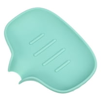 Soap Dish Soap Cleaning Storage Keep Soap Dry for Home Bathroom Kitchen Silicone Green 14.5x11.3cm