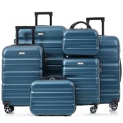 "6-Piece ABS Hardshell Luggage Set - Lightweight Spinner Suitcases, Carry-On & Check-In Sizes"