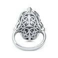 thumbnail image 5 of BERRICLE Sterling Silver Vintage Inspired Art Deco Cubic Zirconia CZ Statement Milgrain Cocktail Fashion Ring for Women, Rhodium Plated Size 10, 5 of 9