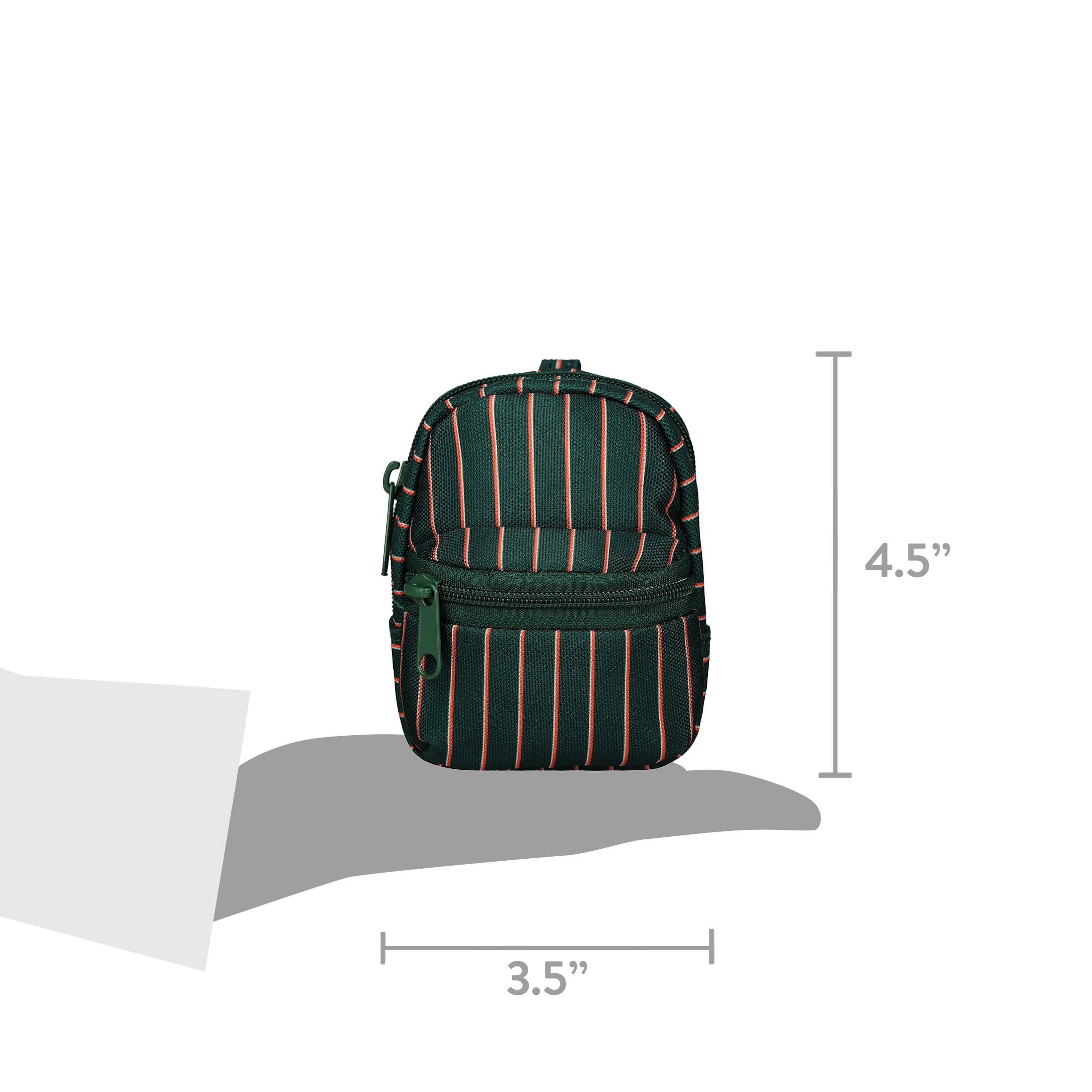 Pen+Gear Mini Striped Bag Charm, Green, 3.55 Inch