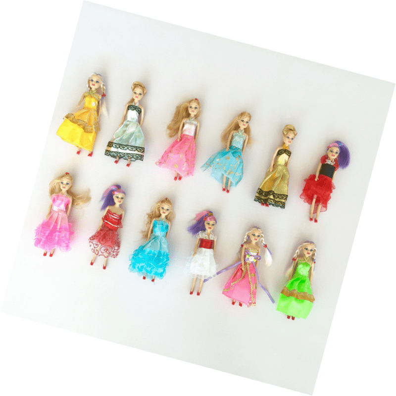 Miniature Barbie Doll 12 Pack Playset Bundle With Princess And Fashion