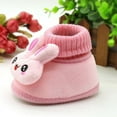 thumbnail image 6 of Baby Girl Boy Warm Crib Shoes Newborn Soft Sole Cartoon Booties First Walkers, Pink, 6 of 7