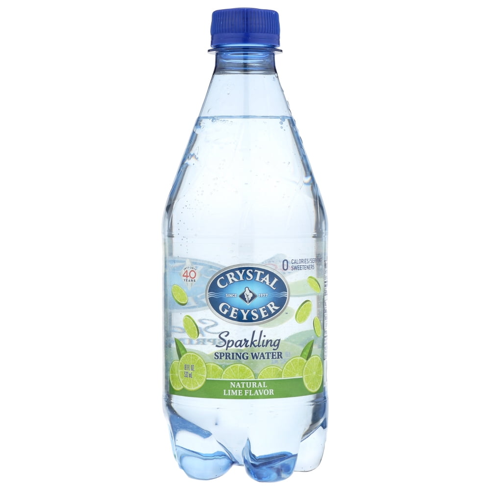 Crystal Geyser Sparkling Mineral Water, Lime, 18 Fz