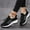 Black, variant on Women‘s Air Cushion Slip-On Sneakers, Breathable Knit Fabric Upper with Memory Foam Insole, Lightweight Walking Shoes for All-Day Comfort. Gray 41