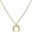 Gold, variant on Stainless Steel Moon Crescent Half Circle Charm Statement Anniversary Colloar Necklace
