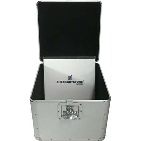 checkoutstore vinyl records storage record box holds lp aluminum silver dialog displays option button additional opens zoom