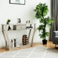 thumbnail image 3 of Giantex 3 Tiers Console Table with Drawer  47'' Wooden Accent Table with Open Storage Shelves, 3 of 8