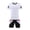 White, variant on Odeerbi Kids Teen Boys Girls Mesh Quick Dry Soccer Uniform Set Color Block T-Shirt Shorts Breathable Athletic Sportswear for 5-15 Years