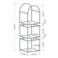 thumbnail image 2 of Furniture of America Finni Modern Metal 3-Tier Bookcase in Gold Coating, 2 of 6