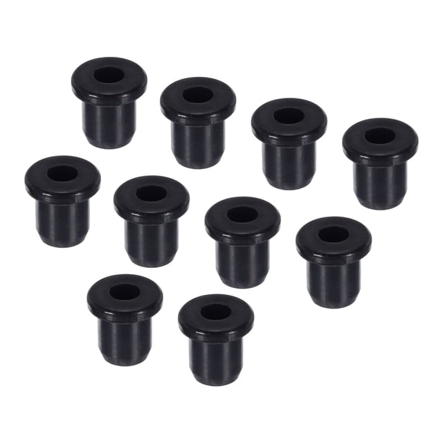 Unique Bargains Black Rubber Grommet 0.4 Inch OD 0.16 Inch ID, 10Pcs Seal Protection Cable Grommets Flexible Cable Pipe