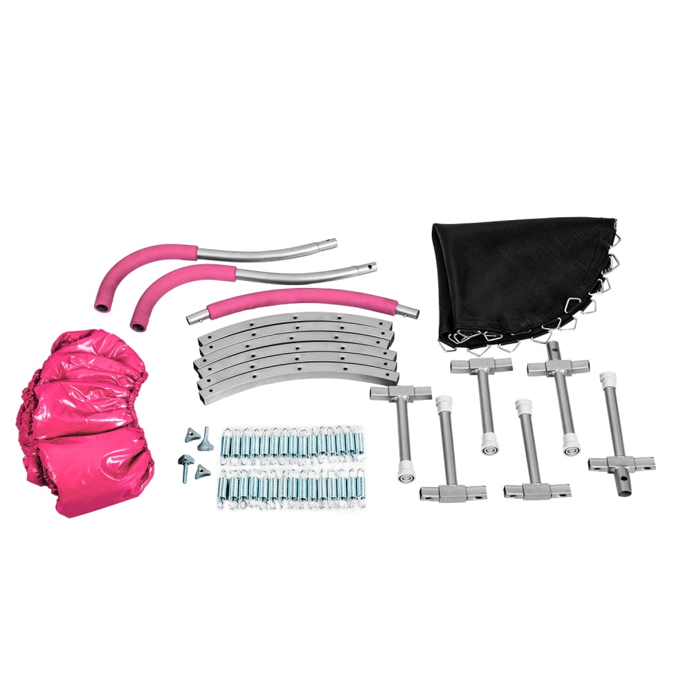 JAMPOOCA Mini Kids Trampoline with Handle, Pink, 36.00" x 36.00" x 32.50"