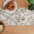 thumbnail image 4 of 100% Cotton French Pastoral Table Runners, 13x108 Inch Black Farmhouse Table Runners 108 Inches Long, Vintage Flowers Print Home Decors, 4 of 6