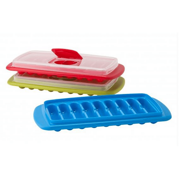 Joie Extra-Large Ice Cube Tray with Lid - Transparent/Blue, 1 ct