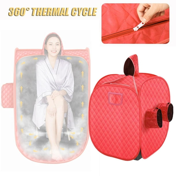 Sauna portátil Cola Tienda de campaña Habitaciones de SPA personas ligero de cuerpo completo No Rojo