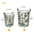 thumbnail image 3 of LNWH Waterproof Laundry Basket with Handles, Graffiti Chinese Characters Ornament Art Pattern Foldable Laundry Hamper, Medium Size, 3 of 8