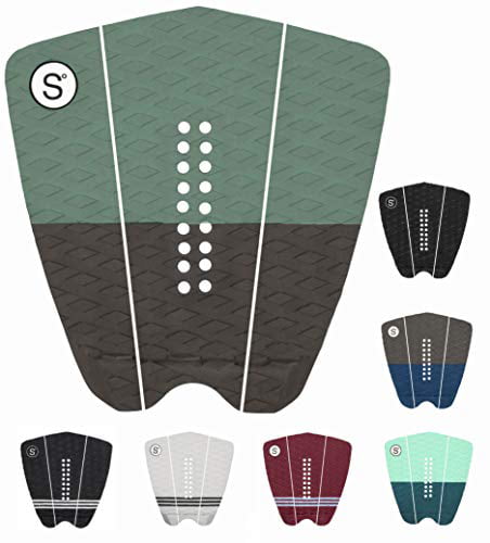 SYMPL Surfboard Traction Pad 3-Piece Deck Pad for Surfing Skimboard Skimboarding Longboard Fits Surfboards 3M Adhesive Maximum Grip
