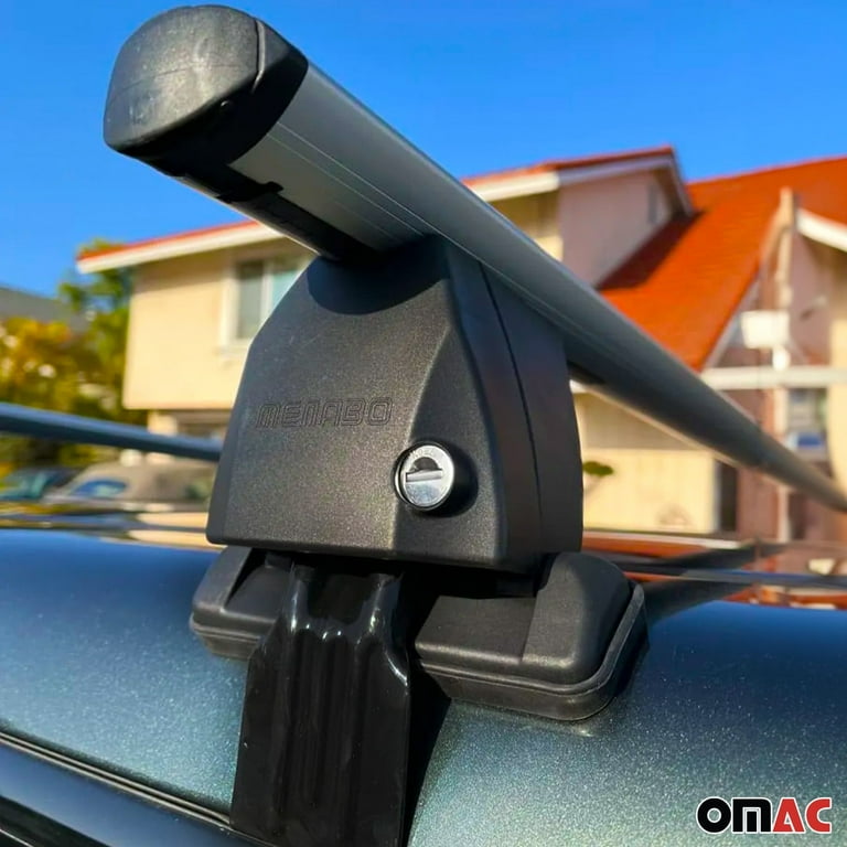 OMAC Top Roof Racks Cross Bars for Mercedes C Class W202 1995 2000 Alu Silver 2x