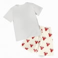 thumbnail image 5 of TOWED22 Toddler Baby Girl Boy Summer 2pcs Outfit Trendy Graphic Short Sleeve Crewneck T-Shirt Tee Elastic Waist Shorts Set Clothes(Beige,7-8 Y), 5 of 6