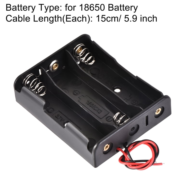 4 Custodie Porta Batteria In Plastica Nera Per Batteria 26650 – Uxcell - Foto 1