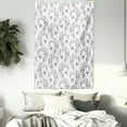 thumbnail image 3 of Black and White Tapestry, Scroll and Swirls Pattern with Tiny Stems Full of Leaves and Lilies, Wall Hanging for Bedroom Living Room Dorm Decor, 60W X 80L Inches, Black Grey White, by Ambesonne, 3 of 5