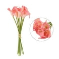 thumbnail image 4 of Wedding Decor PU Calla Lily Artificial Manmade Flowers Bouquet Pink Beige 10 Pcs, 4 of 4