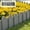 Gray, variant on Plastic Garden Fence Edging 22x7in for Lawn, Flowerbed Border Decorative Picket Fence - Coffee/Green/Gray/Red