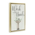 thumbnail image 4 of Stupell Industries Wash Your Hands Poppies Bath & Laundry Painting Gold Floater Framed Canvas Art Print Wall Art, 21 x 31, 4 of 10