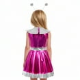 thumbnail image 5 of HCNTES Kids Girls Halloween Alien Sparkly Metallic Dress With Hair Hoop Set Outer Space Dress Up(4-5 Years,S3-Purple), 5 of 6