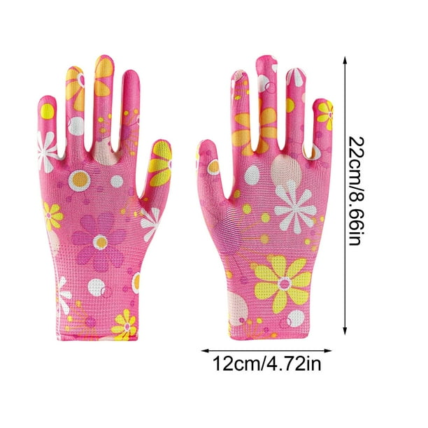 Guantes de jardinería para mujer,transpirables,con revestimiento de goma,resistentes a la abrasión,para deshierbar,podar,para trabajos al aire libre en el jardín,para cavar,rastrillar y