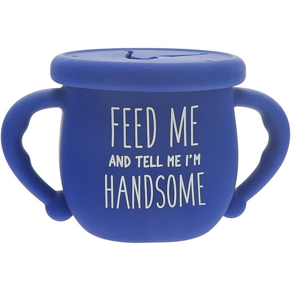 Pavilion Gift Company - I'm Handsome - 3.5" Silicone Snack Bowl with Lid