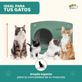 thumbnail image 3 of Casa para Gato con Rascador MASCOAMIGO Interior / Exterior Térmica, Lavable Fácil de Armar Color Verde, 3 of 7