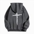 thumbnail image 6 of YIWULA Men's Zip-Up Hoodies Solid Hip-Hop Y2K Oversize Wash Old Craft Basic Hoodies Heavyweight Casual Fit Sweatshirt(M,Grey), 6 of 8